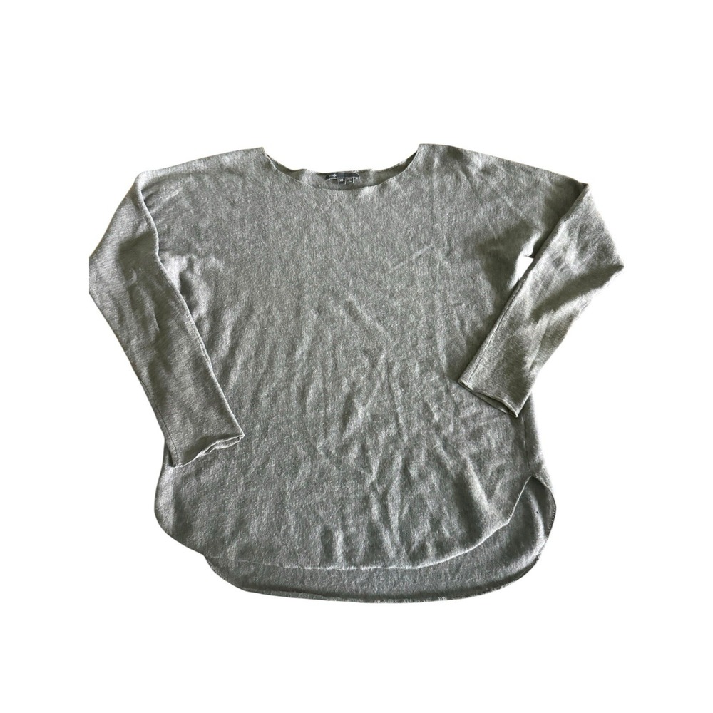 Vince Lightweight Cashmere Wool Knit Long Sleeve Sweater XS Gray Dolman Sleeve
